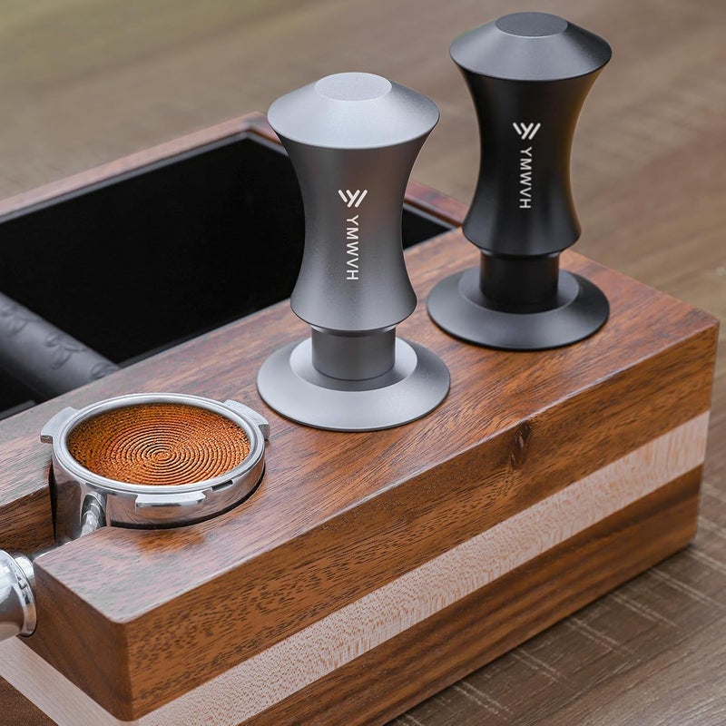 YMWVH 51mm Espresso Tamper, Premium Barista Espresso Coffee Tamper Silver with Dual Spring Loaded 100% Stainless Steel Ripple Base, Constant 30lb, Compatible with Delonghi Espresso Coffee Machine - Image 5